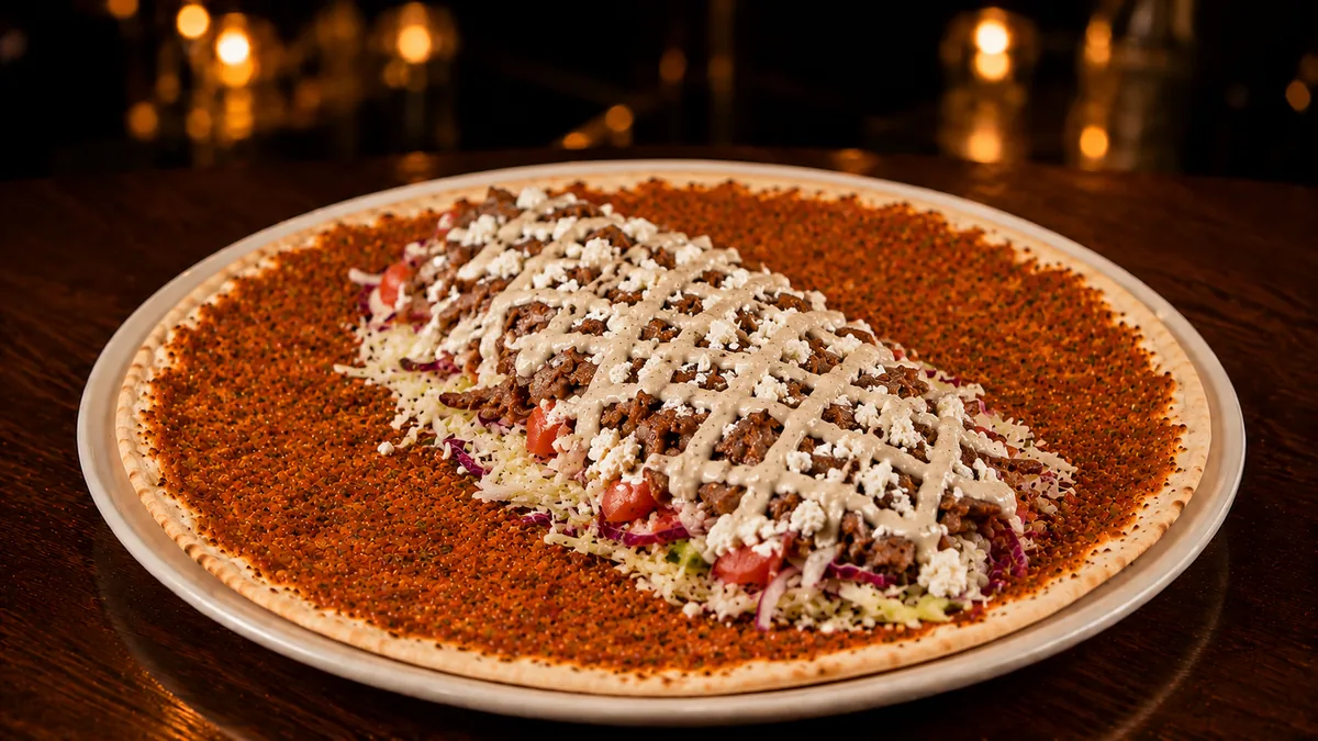Lahmacun Döner mit Käse