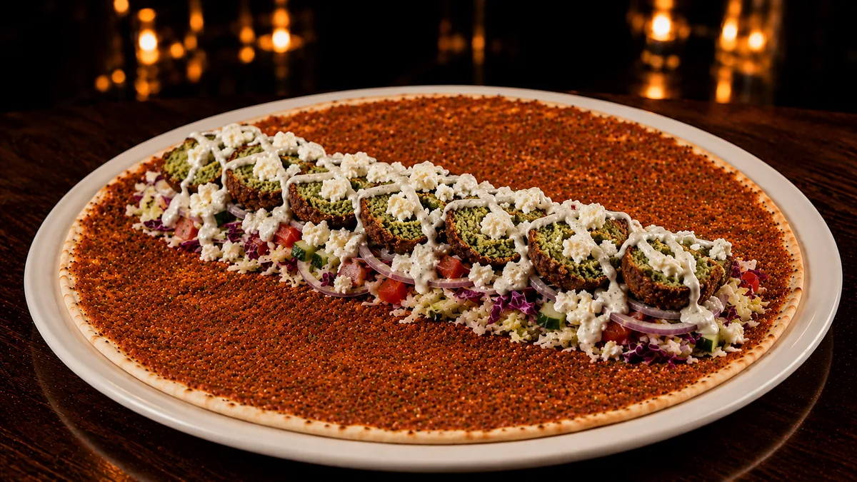 Falafel Lahmacun mit Käse