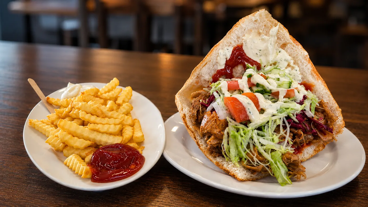 Döner mit Pommes