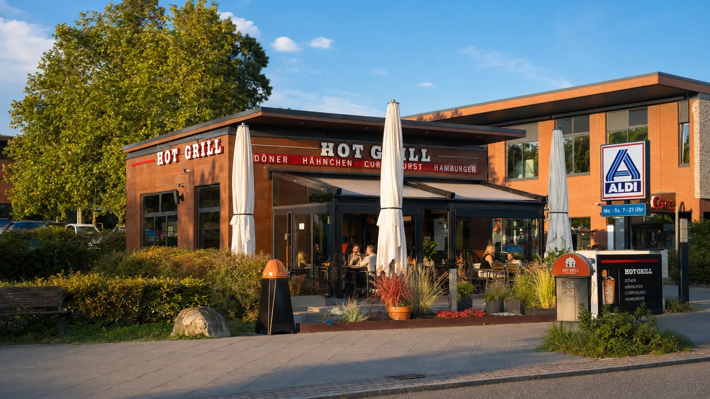 Hot Grill am Tag mit Terrasse